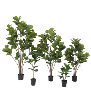 Faux Ficus Lyrata Plant 120cm artificiale Fiddle Leaf Fig Tree in Pot per la decorazione dell'home Office - Product Image 2