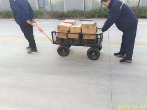 Carrito utilitario de acero de 1200 libras, plataforma de malla lateral extraíble, estructura de plástico, herramientas de almacenamiento, transporte de compras, OEM personalizable - Product Image 6