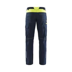 BLAKLADER - 144418328633C152 Industry <b>trousers</b> stretch Dark navy <b>blue</b>/Yellow - EAN 7330509890462 <b>WORK</b> <b>TROUSERS</b> - Product Image 2