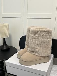 Botas de nieve cálidas y ligeras de piel de oveja con tiras, para hombre y mujer, diseño 2026, calzado informal para exteriores - Product Image 2