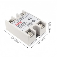 Module de relais à semi-conducteurs SSR-25DA, 25A 250V DC, contrôle AC, pour thermostat et contrôle automatique