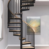 Canada/Australie/États-Unis/Royaume-Uni Escalier en colimaçon moderne en métal pour intérieur, avec garde-corps en verre, écologique et durable, pour villa australienne