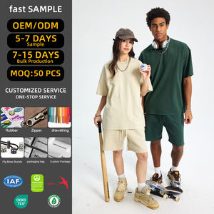 ODM/OEM 100% coton pur, lavé, teint et blanchi, style basique avec 18 couleurs populaires. T-shirt à manches courtes de poids <span class=keywords><strong>lourd</strong></span> 250g - Product Image 1