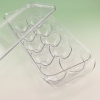 Conteneur de rangement pour œufs, 12 œufs, empilable, organisateur de réfrigérateur, compartiments individuels, option de couvercle, anti-poussière