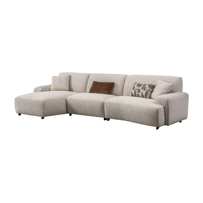 Modern Semicircular Sectional Sofa Set – High-End Fabric Leisure Sofa for Living Room - View 2
