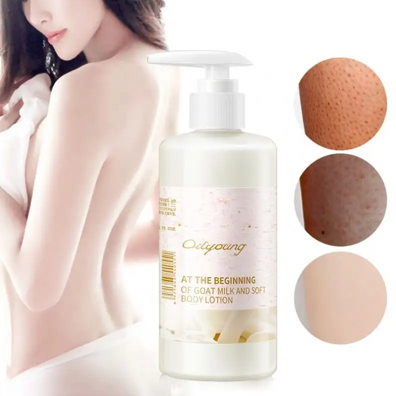 Best 250ml skin whitening latte di capra crema per il corpo cura della pelle crema schiarente per la pelle lozione per il corpo sbiancante lozione per il corpo con etichetta privata