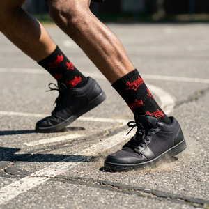 Free Design Custom logo <b>Moisture</b> Wicking Grip <b>Socks</b> Custom Durable Ribbed Cotton Cushioned Crew Sports <b>Socks</b> for Training - Product Image 2