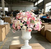 Handgefertigte Realistische Künstliche Rosa Hängende Blumenkugel Tischdekoration für Hochzeit, Weihnachten, Neujahr, Muttertag