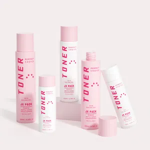 100 120 200 250 ml Cosméticos Skincare Embalagem PET Toner Garrafa Branco rosa Claro Vazio fosco Garrafas De Plástico Para Toner