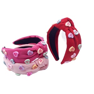 Nuevo Día de San Valentín corazón diadema lindo dulce encanto amor anudado corazón diadema <span class=keywords><strong>me</strong></span> abrazo ancho diadema <span class=keywords><strong>accesorios</strong></span> para el cabello para mujeres - Product Image 1