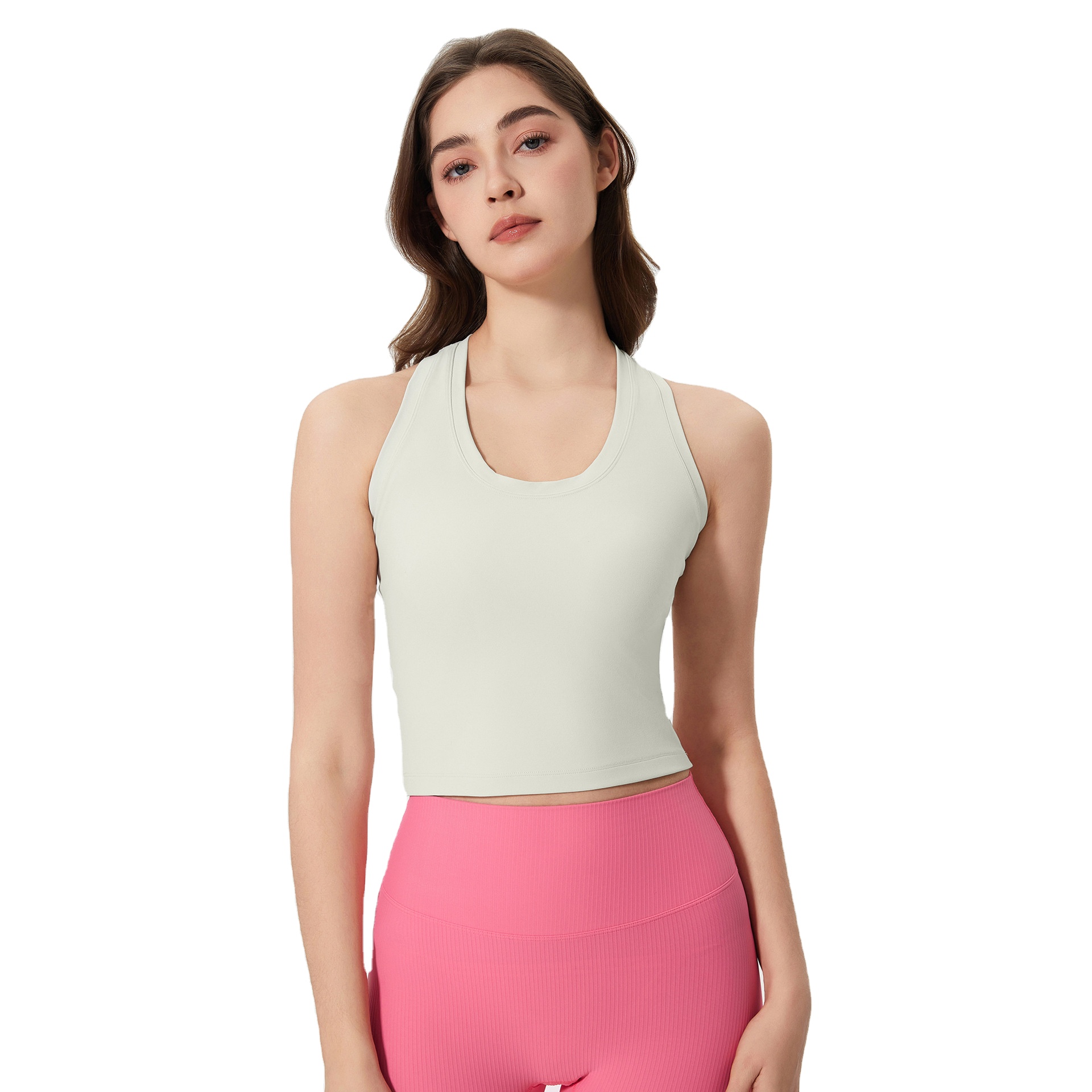 Wholesale Customization Women Gym Vest Fitness Workout Clothes Yoga Fashion Crop Tank Top Sport Seamless Sleeveless Vest