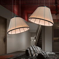 Lampe nordique moderne en tissu avec télécommande pour lustre en feutre pour hôtel, maison ou bar, lampes suspendues