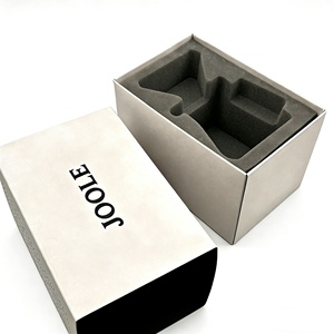 Caja de Regalo Blanca Ecológica Reutilizable Tipo <span class=keywords><strong>Libro</strong></span> para Ampollas, Sueros y Sets de Cosméticos, con Inserto de EVA y Logotipo Personalizado en Lámina Dorada - Product Image 5