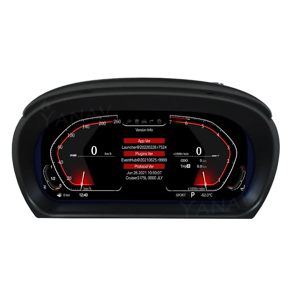 Instrumento digital para carro, instrumento para BMW Série 3 E90 E91 E92 E93 2004-2010 LCD, mais recente, 2022, velocímetro