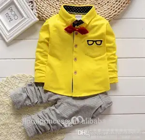 boys clothes baby boy gentleman clothing sets kids tshirts bow tie + stripe pants baby outfits toddler infant tuxedo boy suits