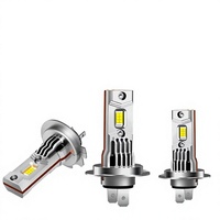 Nueva Bombilla LED para Faros Delanteros de Automóvil, 6000K Blanco Frío, Tamaño Mini, Plug & Play, Refrigerada por Ventilador, H7/H4 27W IP65/IP67, Luz Alta
