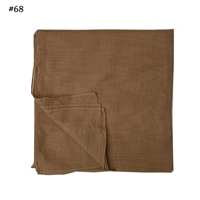 100 couleurs Top vente malaisie écharpe respirant solide voile 110*110cm carré femmes Tudung japonais coton Hijab