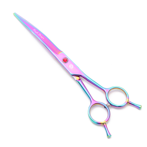 Cho con rồng màu tím 8 \ "Nhật bản thép không gỉ Dog grooming cong xuống kéo z3005 với <span class=keywords><strong>Sharp</strong></span> tip cho pet cắt tóc - Product Image 4