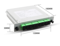 Feuille de données de séparateur de fibre optique PLC bidirectionnelle 8 ports SC/UPC 1*8 pour réseau 4G