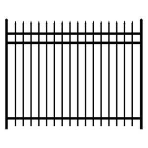 Clôture de jardin en aluminium au meilleur <span class=keywords><strong>prix</strong></span> facile à assembler 6ft x 8ft piquets et treillis extérieurs en <span class=keywords><strong>zinc</strong></span> noir pour espaces extérieurs - Product Image 5