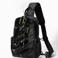 Sac de poitrine en nylon Bangtu Fashion, fermeture éclair, imperméable, durable, capacité de 5,7 L, pour les activités de plein air, les sports, l'usage quotidien, les voyages