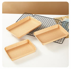 Caja de comida para llevar ecológica, desechable, antivaho, con tapa, de papel kraft, para llevar, contenedor para almuerzo. - Product Image 6