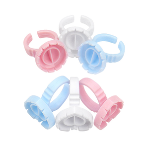 Tasses à anneau d'encre pigmentée en plastique jetables 100 pièces/sacs pour le maquillage <span class=keywords><strong>permanent</strong></span> des <span class=keywords><strong>cils</strong></span> collants colle d'extension de <span class=keywords><strong>cils</strong></span> - Product Image 1