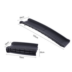 गर्म बिक्री के लिए पीईटी प्लास्टिक सीढ़ी रैंप कुत्तों तह Foldable बिस्तर समायोज्य सीढ़ियों सीढ़ी कुत्ते कार रैंप - Product Image 3