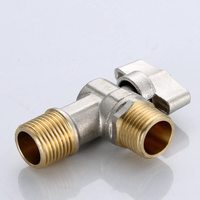 Valeur d'angle de débit en laiton raccord de plomberie vanne triangulaire vanne d'eau vanne d'arrêt d'angle pour robinet salle de bain évier de toilette