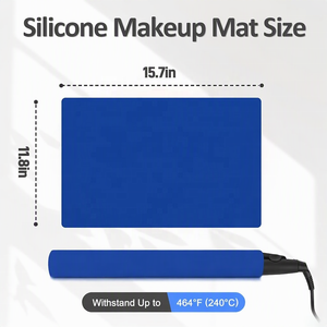 Silicone Makeup <b>Mat</b> 400x300x1mm Blue Waterproof Washable Anti-slip Dishwasher Safe Heat-Resistant Makeup <b>Table</b> <b>Mat</b> Home Vanity - Product Image 2