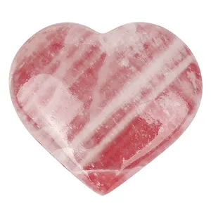 Лидер продаж, окрашенные драгоценные камни в форме розового сердца, натуральный сердца, свободный драгоценный камень, домашний декор