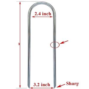 फैक्टरी मूल्य गर्म बिक्री यू आकार फैब्रिक पिन यू पिन स्टील सोड स्टेक सोड स्टेपल लैंडस्केप स्टेपल यू-आकार नाखून - Product Image 6