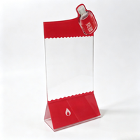 Support de table en acrylique découpé sur mesure en forme de bouteille de vin, porte-menu transparent pour bar, club, cave à vin