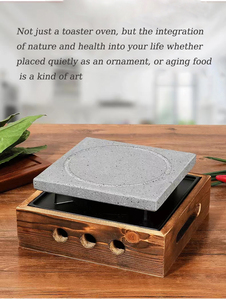 Plaque <span class=keywords><strong>de</strong></span> cuisson en <span class=keywords><strong>pierre</strong></span> <span class=keywords><strong>de</strong></span> <span class=keywords><strong>lave</strong></span> <span class=keywords><strong>pour</strong></span> steak, grille carrée en <span class=keywords><strong>pierre</strong></span> chaude avec cuisinière à alcool - Product Image 2