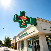 Croix de pharmacie LED : Outil de communication dynamique et accrocheur pour la décoration de magasin, enseigne LED