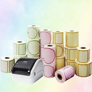 식품 유통기한 표시용 감열 라벨 사각/원형/직사각 스티커 브라더 프린터 라벨 - Product Image 1