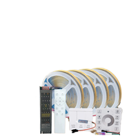 Bande lumineuse LED COB unique programmable 24V 420LED/M RGBIC effet d'eau courante blanc pur pour la maison cuivre IP20 Min. Order 5M