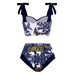 Fabricant <span class=keywords><strong>de</strong></span> maillots <span class=keywords><strong>de</strong></span> <span class=keywords><strong>bain</strong></span> modernes Sarong Beachwear <span class=keywords><strong>Maillot</strong></span> <span class=keywords><strong>de</strong></span> <span class=keywords><strong>bain</strong></span> personnalisé à imprimé floral avec bretelles à volants en V profond avec couvertures - Product Image 3