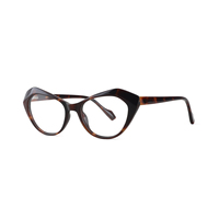 Lunettes élégantes en acétate effet œil de chat, aux courbes fluides et d'une élégance vintage féminine