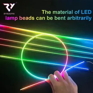 ZY Universal Style Decorative Environment Light String 18 In 1 Symphony LED Car Atmosphere Light Slide 128 App Control