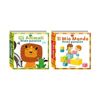 Livres de premiers mots style Edicart, couverture souple, éducatifs, colorés, pour l'apprentissage des enfants, fabriqués en Italie, 2 articles, 192 pages, papier artistique mat