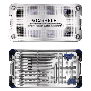 Juego de Instrumentos Quirúrgicos de Fijación Espinal Mínimamente Invasiva con Tornillo Pedicular de Brazo Largo de Acero Inoxidable Canwell Medical para <span class=keywords><strong>Ortopedia</strong></span> - Product Image 1