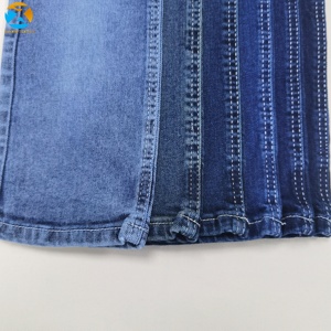 Chất lượng cao tùy chỉnh 9.25oz vải denim thô màu xanh đậm Twill căng cho nam giới/sợi nhuộm slub phong cách chàng trai cô gái cảm thấy bàn tay mềm mại - Product Image 6