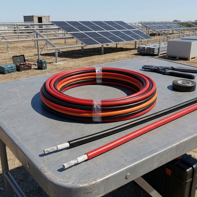 EN50618 Tinned Copper Solar PV Cable 4-10mm2 1500V DC XLPO Insulation Industrial & Construction Use for Solar Panel System