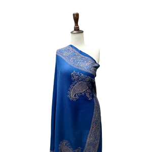 Custom Hand Stitched Embroidered <b>Shawl</b> Medium Border Premium Fabric OEM ODM Private Label Elegant Winter Fashion Factory Supply - Product Image 2