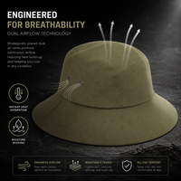 Chapeau Bob Noir Polyvalent à Large Bord, Vente en Gros, avec Sangle de Menton Réglable, pour la Pêche, le Camping, le Safari, Protection Solaire