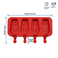Moule à glaces professionnel en silicone sans BPA, facile à nettoyer, multi-cavités, motif visage souriant, qualité alimentaire