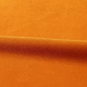 Tela de poliéster de microterciopelo naranja personalizada, textil de terciopelo de Navidad de felpa corta, tejido sólido ecológico para bodas y niñas - Product Image 1