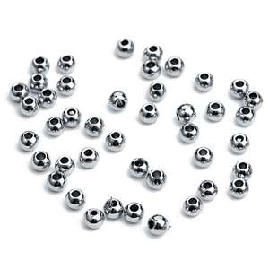 쥬얼리 제작용 라운드 루스 비즈 스테인리스 스틸 스페이서 비즈 3mm 4mm 6mm 8mm 10mm 큰 구멍 100개/봉지 683650 - Product Image 5