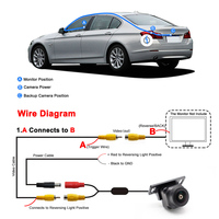 Caméra de recul avant AHD pour voiture, vision nocturne, assistance au stationnement avec lignes de guidage, étanche, 12V DC, capteur de stationnement pour A4 Golf Focus
